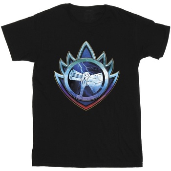 Abbigliamento Uomo T-shirts a maniche lunghe Marvel Thor Love And Thunder Stormbreaker Crest Nero