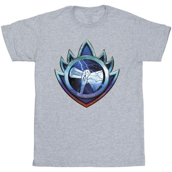 Abbigliamento Uomo T-shirts a maniche lunghe Marvel Thor Love And Thunder Stormbreaker Crest Grigio