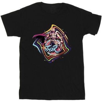 Abbigliamento Uomo T-shirts a maniche lunghe Marvel Thor Love And Thunder Thor Swirl Nero