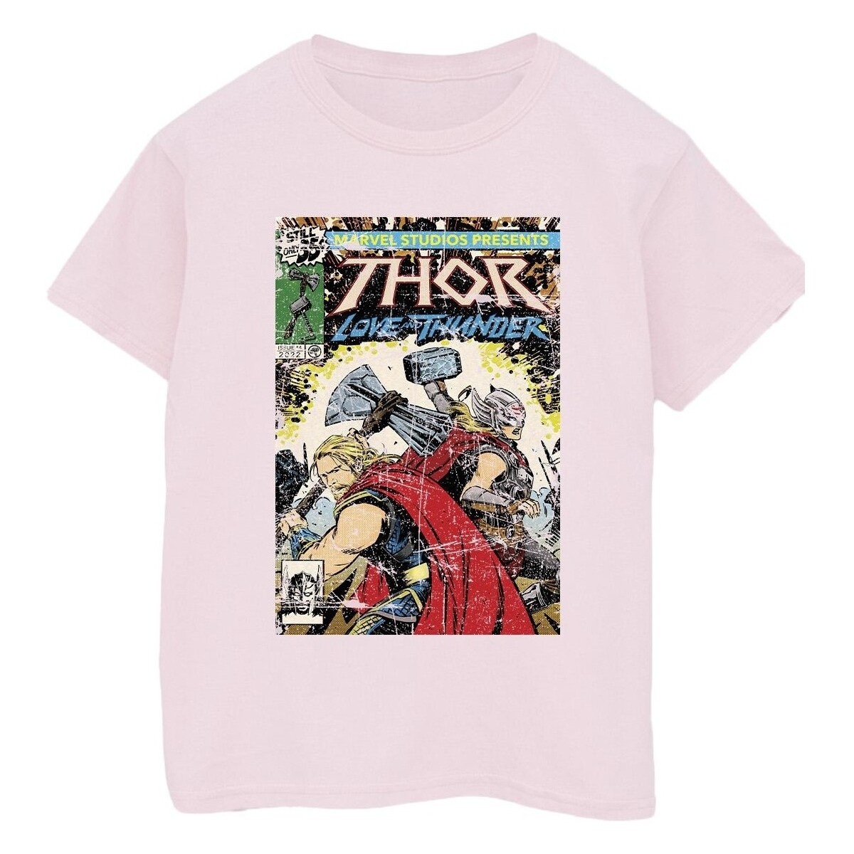 Abbigliamento Uomo T-shirts a maniche lunghe Marvel Thor Love And Thunder Vintage Poster Rosso