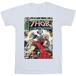 Abbigliamento Uomo T-shirts a maniche lunghe Marvel Thor Love And Thunder Vintage Poster Bianco