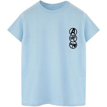 Abbigliamento Uomo T-shirts a maniche lunghe Marvel BI52166 Blu