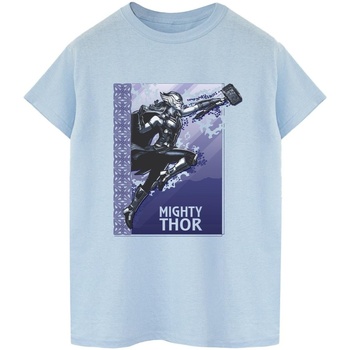 Abbigliamento Uomo T-shirts a maniche lunghe Marvel Thor Love And Thunder Mighty Thor Blu