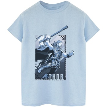 Abbigliamento Uomo T-shirts a maniche lunghe Marvel Thor Love And Thunder Attack Blu