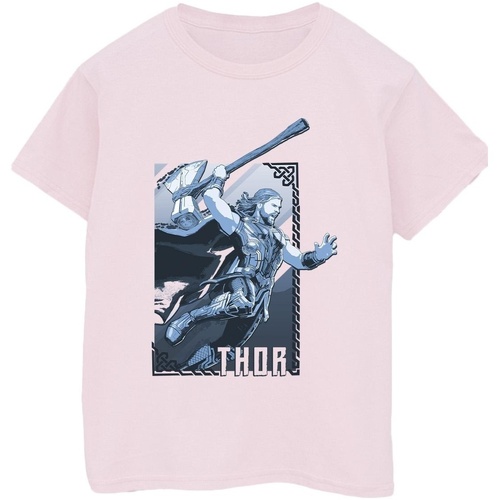 Abbigliamento Uomo T-shirts a maniche lunghe Marvel Thor Love And Thunder Attack Rosso