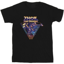 Abbigliamento Uomo T-shirts a maniche lunghe Marvel Thor Love And Thunder Logo Triangle Nero