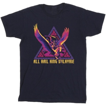 Abbigliamento Uomo T-shirts a maniche lunghe Marvel Thor Love And Thunder All Hail Valkyrie Blu