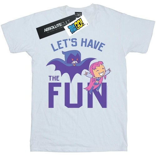 Abbigliamento Uomo T-shirts a maniche lunghe Dc Comics Teen Titans Go Let's Have The Fun Bianco