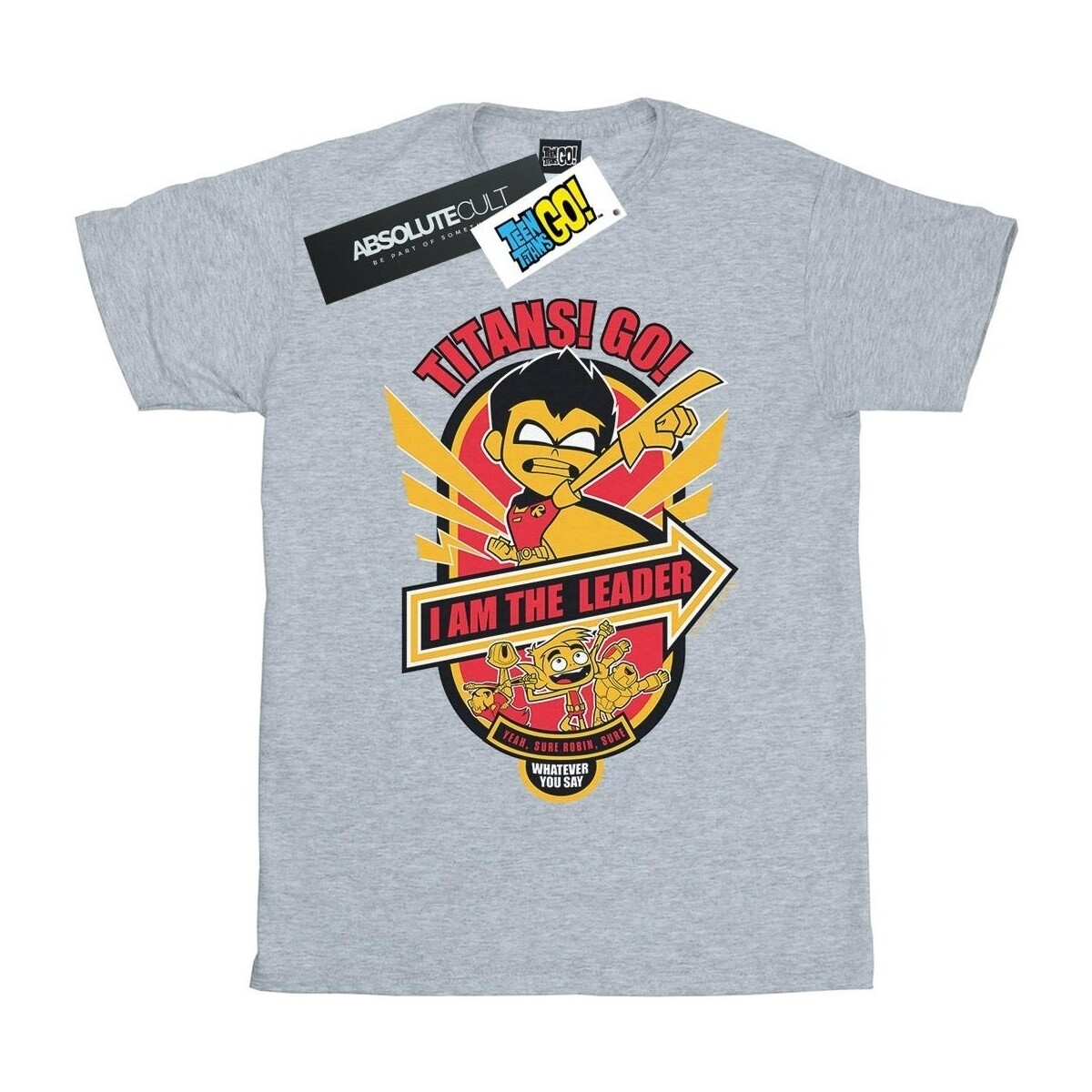 Abbigliamento Uomo T-shirts a maniche lunghe Dc Comics Teen Titans Go I Am The Leader Grigio