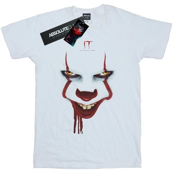 Abbigliamento Uomo T-shirts a maniche lunghe It Chapter 2 Pennywise Poster Stare Bianco