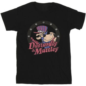 Abbigliamento Uomo T-shirts a maniche lunghe Wacky Races Dastardly And Mutley Circle Nero