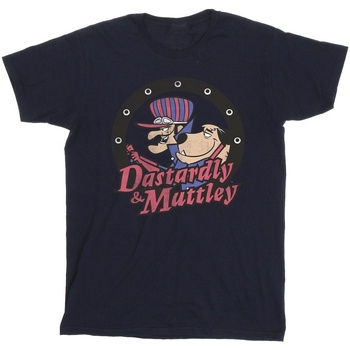 Abbigliamento Uomo T-shirts a maniche lunghe Wacky Races Dastardly And Mutley Circle Blu