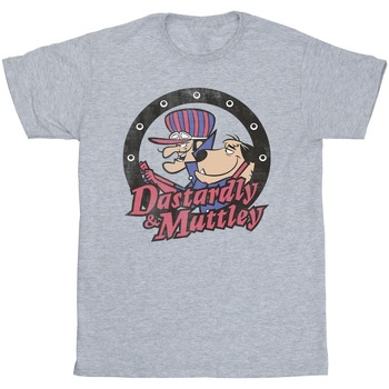 Abbigliamento Uomo T-shirts a maniche lunghe Wacky Races Dastardly And Mutley Circle Grigio
