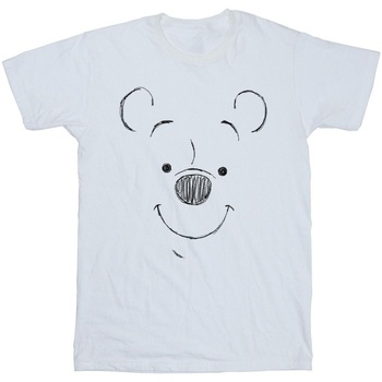Abbigliamento Uomo T-shirts a maniche lunghe Disney Winnie The Pooh Winnie The Pooh Face Bianco