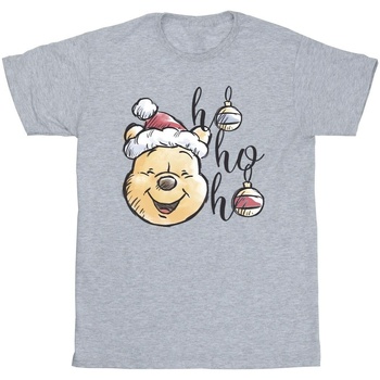 Abbigliamento Uomo T-shirts a maniche lunghe Disney Winnie The Pooh Ho Ho Ho Baubles Grigio