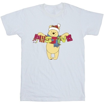 Abbigliamento Uomo T-shirts a maniche lunghe Disney Winnie The Pooh Festive Bianco