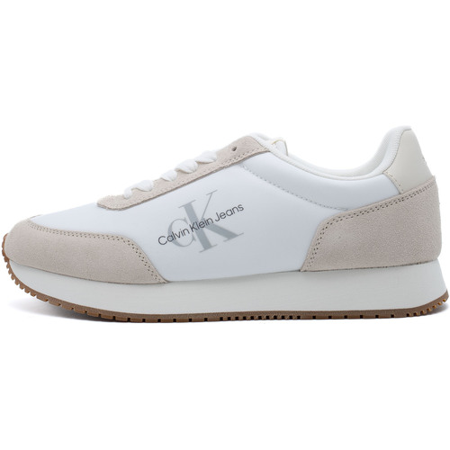 Scarpe Donna Sneakers Ck Jeans Retro Runner Low Lac Bianco