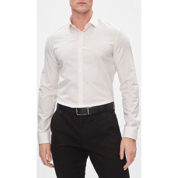 Abbigliamento Uomo Camicie maniche lunghe Calvin Klein Jeans K10K112305 Bianco