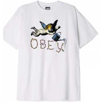Abbigliamento Uomo T-shirt & Polo Obey flower angel Bianco