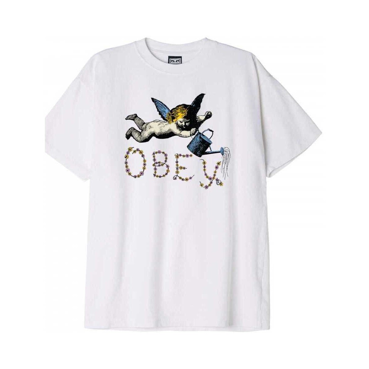 Abbigliamento Uomo T-shirt & Polo Obey flower angel Bianco
