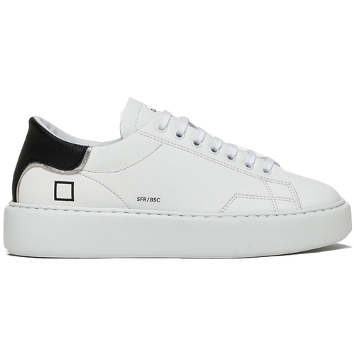 Scarpe Donna Sneakers Date Sfera Calf - White Black Bianco
