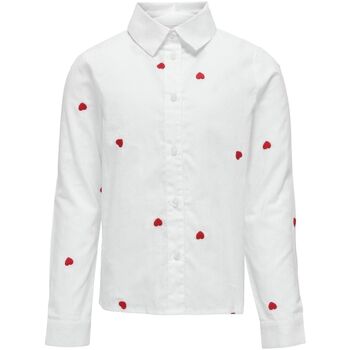 Abbigliamento Bambina Camicie maniche lunghe Only 15317047 LINA-BRIGHT WHITE Bianco