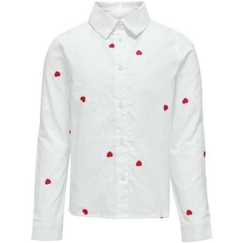 Abbigliamento Bambina Camicie maniche lunghe Only 15317047 LINA-BRIGHT WHITE Bianco