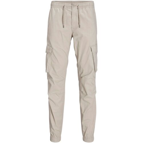 Abbigliamento Uomo Pantaloni Jack & Jones 12242264 JANE-SILVER CLOUD Beige