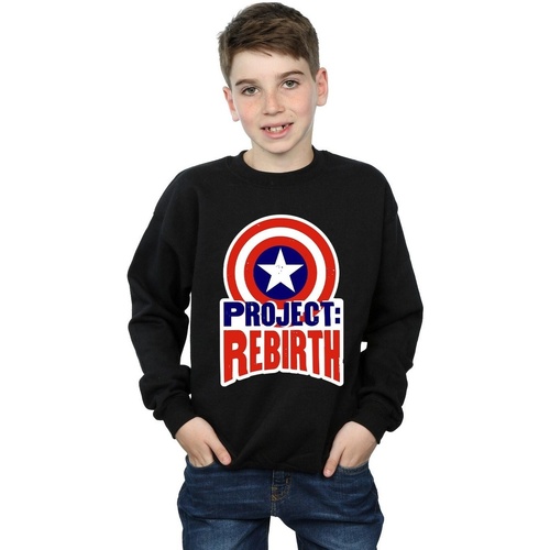 Abbigliamento Bambino Felpe Marvel Captain America Project Rebirth Nero