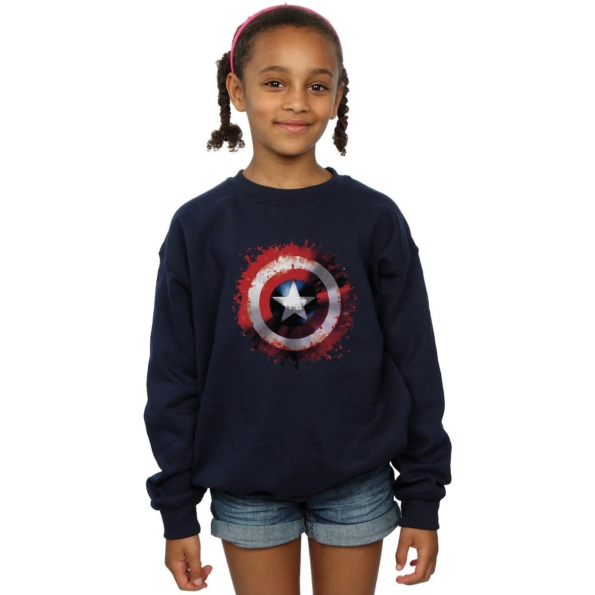 Abbigliamento Bambina Felpe Marvel Avengers Captain America Art Shield Blu