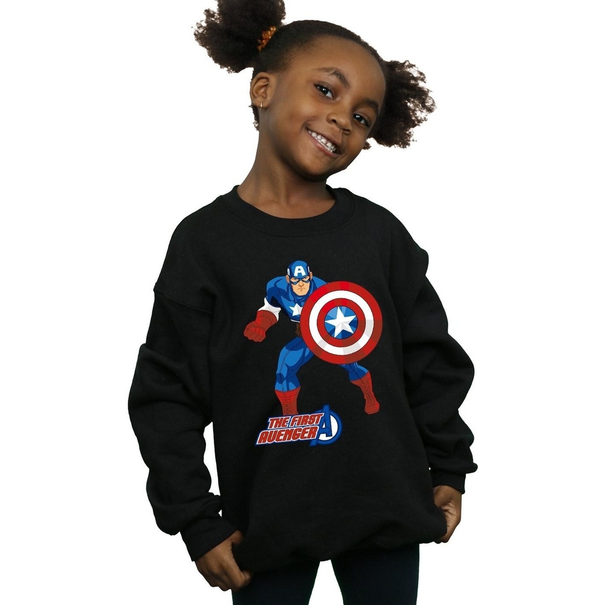 Abbigliamento Bambina Felpe Marvel Captain America The First Avenger Nero