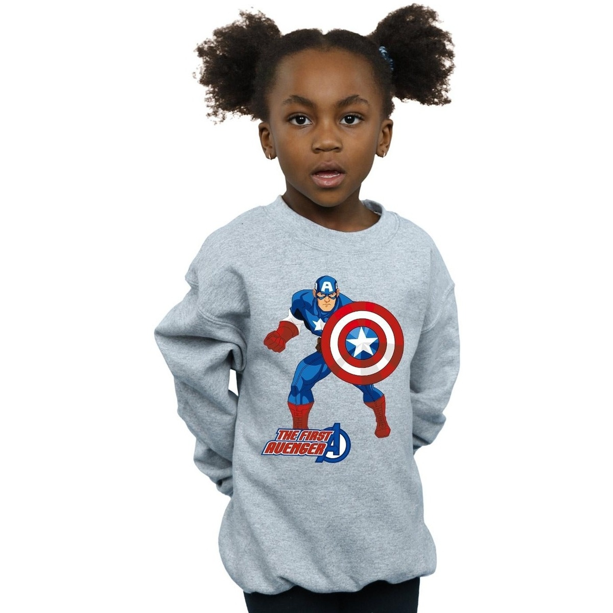 Abbigliamento Bambina Felpe Marvel Captain America The First Avenger Grigio