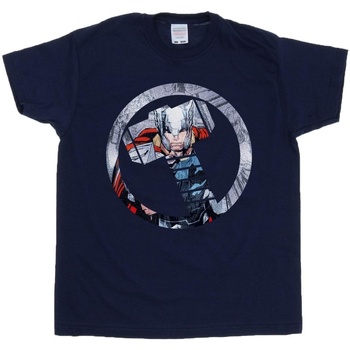 Abbigliamento Bambino T-shirt maniche corte Marvel Avengers Thor Montage Symbol Blu