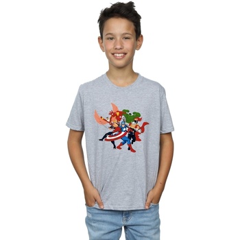 Abbigliamento Bambino T-shirt maniche corte Marvel Avengers Assemble Comic Team Grigio