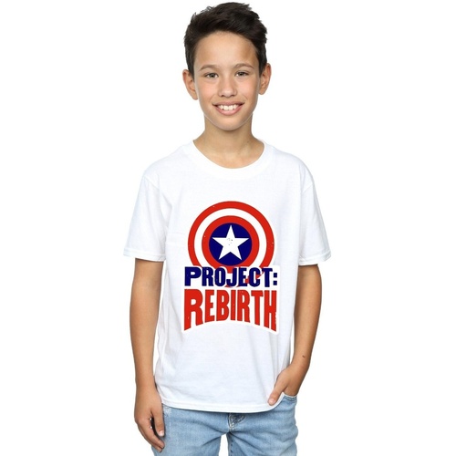 Abbigliamento Bambino T-shirt maniche corte Marvel Captain America Project Rebirth Bianco