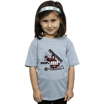 Abbigliamento Bambina T-shirts a maniche lunghe Marvel Avengers Iron Man Armoured Avenger Grigio