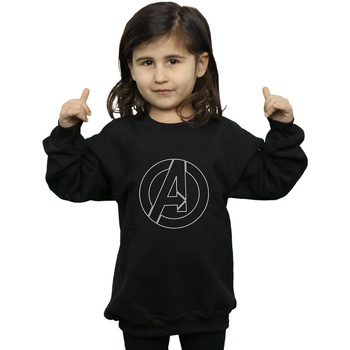 Abbigliamento Bambina Felpe Marvel Avenegers Assemble A Logo Outline Nero