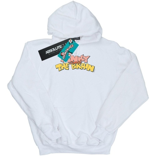 Abbigliamento Bambino Felpe Animaniacs Pinky And The Brain Logo Bianco