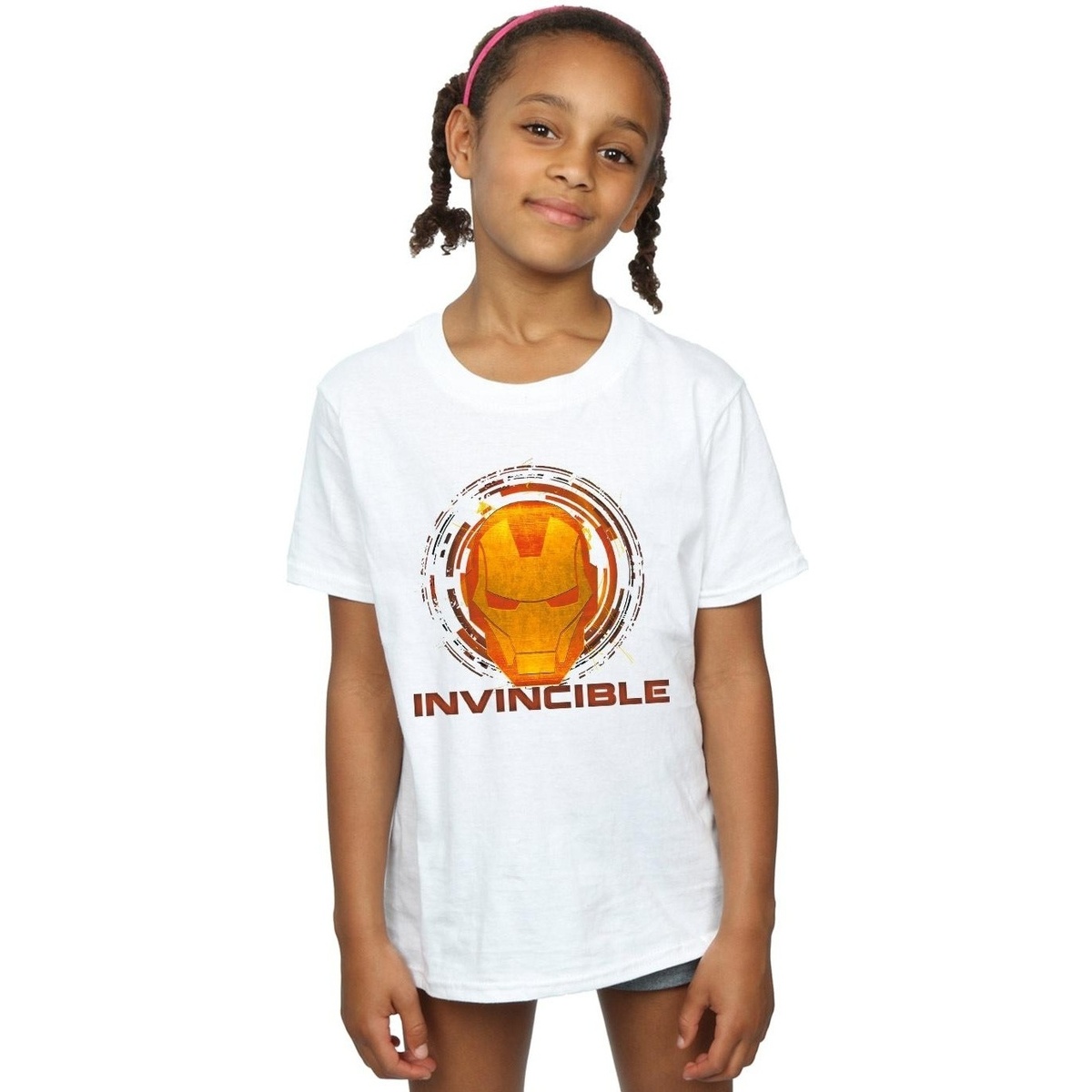 Abbigliamento Bambina T-shirts a maniche lunghe Marvel Iron Man Invincible Bianco