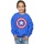 Abbigliamento Bambina Felpe Marvel Avengers Captain America Scratched Shield Blu