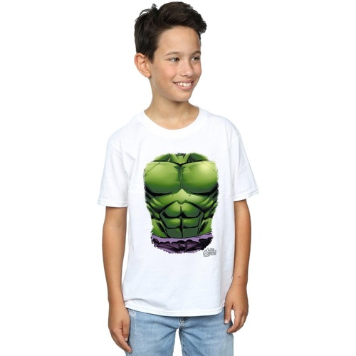 Abbigliamento Bambino T-shirt maniche corte Marvel Hulk Chest Burst Bianco