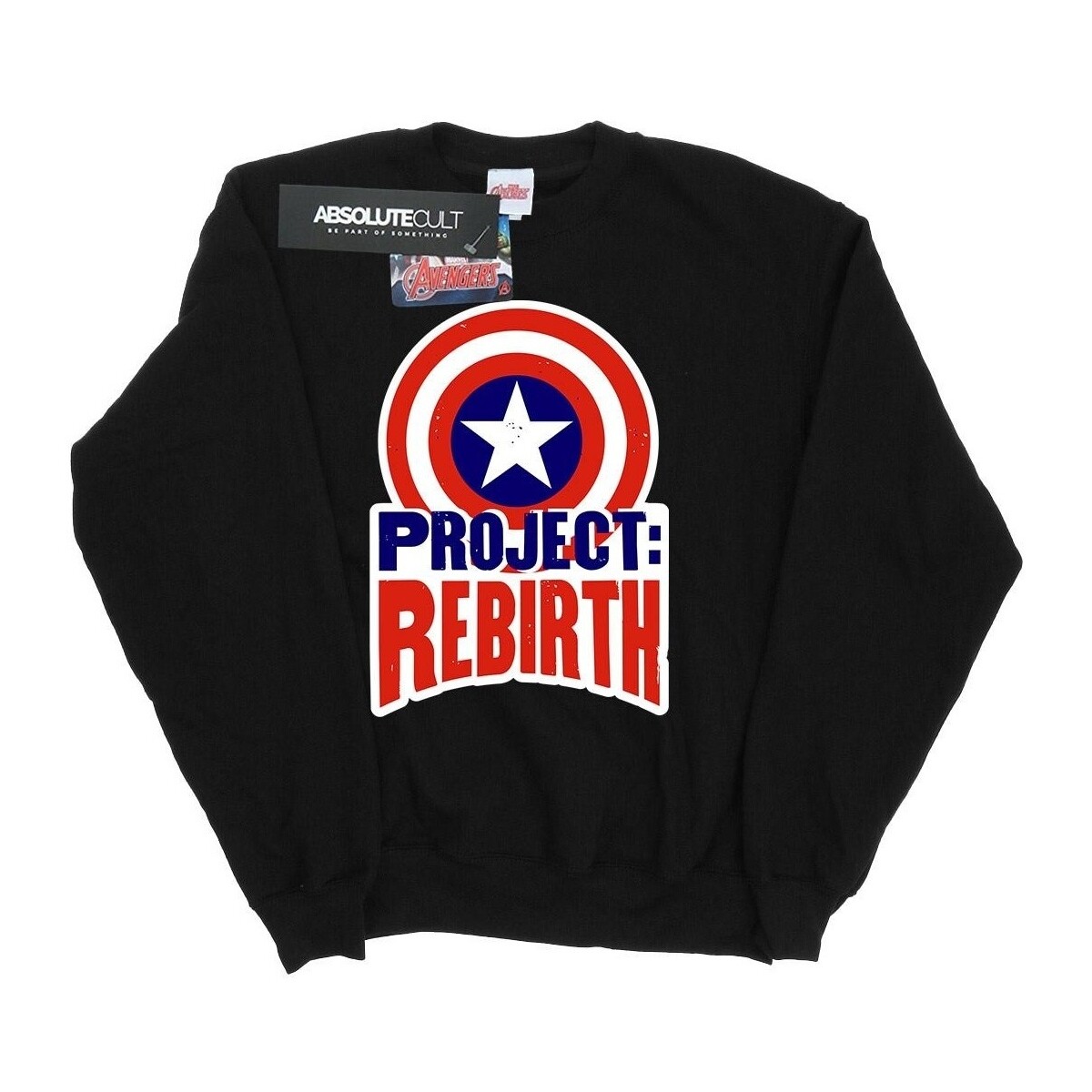 Abbigliamento Uomo Felpe Marvel Captain America Project Rebirth Nero