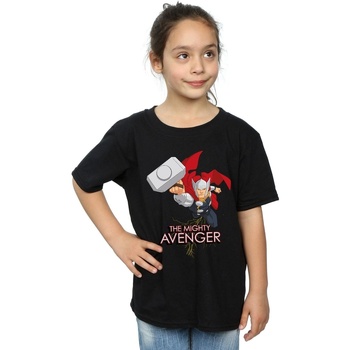 Abbigliamento Bambina T-shirts a maniche lunghe Marvel Thor The Mighty Avenger Nero