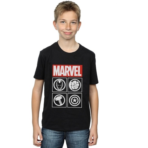 Abbigliamento Bambino T-shirt maniche corte Marvel  Nero