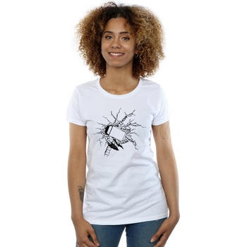 Abbigliamento Donna T-shirts a maniche lunghe Marvel Thor Lightning Bianco