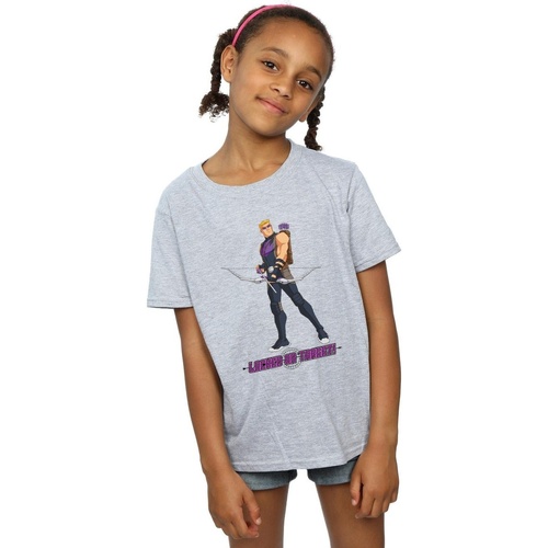 Abbigliamento Bambina T-shirts a maniche lunghe Marvel  Grigio