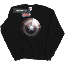Abbigliamento Uomo Felpe Marvel Captain America Shield Shiny Nero