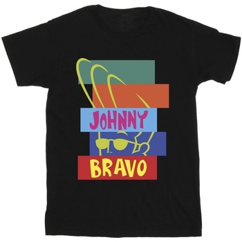Abbigliamento Uomo T-shirts a maniche lunghe Johnny Bravo Rectangle Pop Art Nero