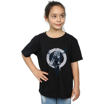 Abbigliamento Bambina T-shirts a maniche lunghe Marvel BI3223 Nero
