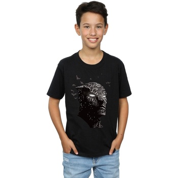 Abbigliamento Bambino T-shirt maniche corte Marvel Black Panther Tribe Mask Nero